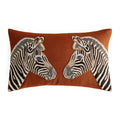 Zebra Beaded Pillow - front view